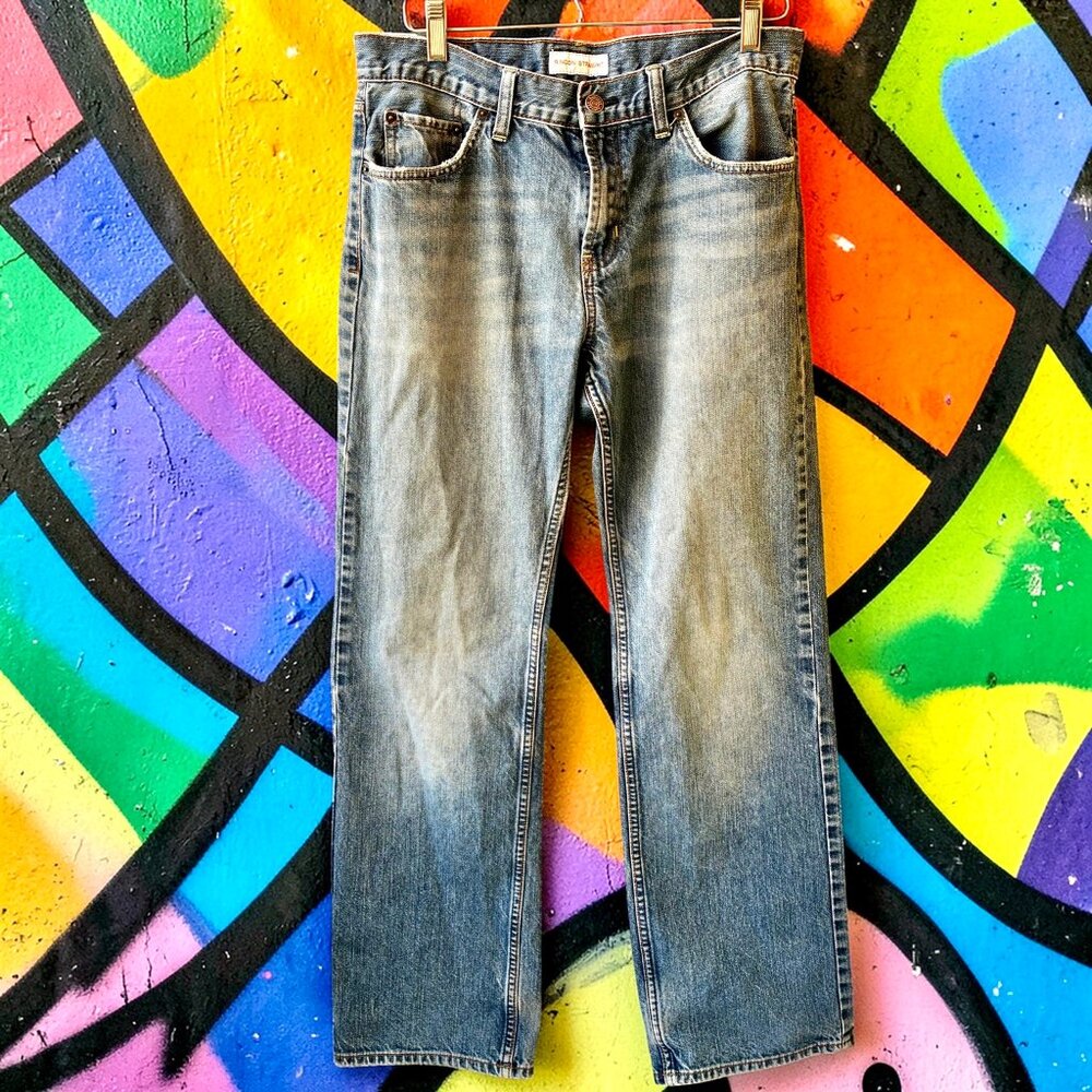 Bullhead Rincon Blue Jeans Straight Leg Medium Wash Denim Mens 32 X 32